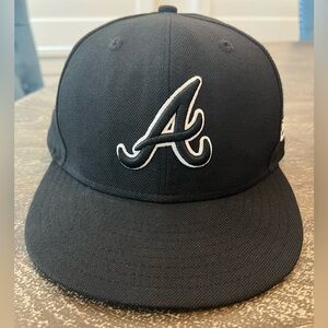 Atlanta Braves Black 59FIFTY Fitted Cap